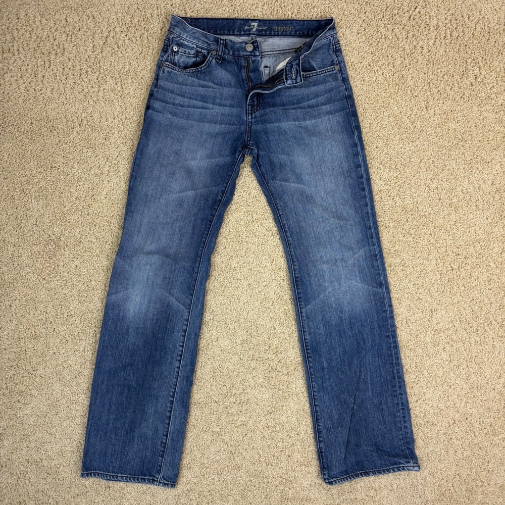 Seven for All Mankind Bootcut Jeans Medium Wash Distressed Denim Kids Size 16